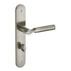 Ensemble poignée de porte Diane aluminium 195 mm à condamnation