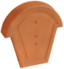 Fronton pour faîtière 1/2 ronde à recouvrement