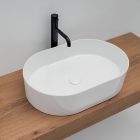 VASQUE CERAMIQUE CIOTOLA OVALE BLANC MAT