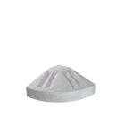 Bordure ilot I3 1/4 de rond - long. 30cm x larg. 25cm x haut. 13/6cm - béton gris CE 3.5