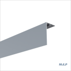 Couvercle Angle Alu mâle 90x50 en 3ml Gris Fonce