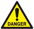 SIGNALISATION EXTERIEURE ET INTERIEURE - DANGER 100x100x100mm