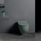 BLOC WC CIOTOLA SUSPENDU AVEC ABATTANT SOFT CLOSE  NO RIM GRIS LAGON