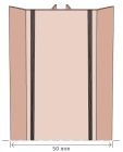 Couvre-joint de dilatation à clipser plat PVC beige clips réf 4026 - long. 3,00m x larg. 50mm