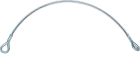 Élingue câble galvanisé ø 8 mm av. protection, 2 boucles cossées, longueur 1 m blanc