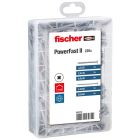 fischer - fischer PROFI-BOX Vis a bois PowerFast II Tete fraisee, empreinte PZ, zingue blanc, filetage total / 220 pieces