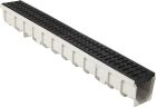 Caniveau de drainage en composite armé de fibres de verre avec grille - MEAFLUID100 - long. 1m x larg. 136mm x haut. 127mm - classe B125