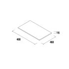 Plan de toilette CHÊNE AFRICAIN 400 x 16 x 460 mm