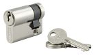 DEMI CYLINDRE NICKELE 30X10 MM 3 CLES