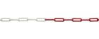 CHAINE PLASTIQUE BLANC/ROUGE- DIA8MM