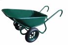 Brouette verte 160 L 2 roues gonflables