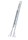 Échelle aluminium coulissante 3 plans 3x18 échelons - haut. 13,97m - Platinium 300 coulisse à corde 3 plans