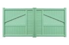 Portail aluminium avec cadre périphérique en aluminium - MALINAO