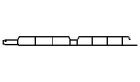 Planchette PVC 125mm  (8ml/m²) longueur 6 ml blanc signalisation 3
