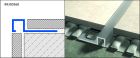 PROFILE DE CARRELAGE SQUARELINE DPSAE 90 CARRE ALU ARGENT 250CM 9MM - SQUARELINE DPSAE