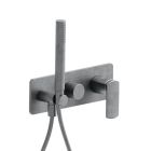 MITIGEUR DOUCHE MURAL PROFILO ENCASTRE 2 SORTIES METAL BROSSE