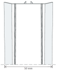 Couvre-joint de dilatation à clipser plat PVC blanc clips réf 4026 - long. 3,00m