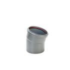 Coude PVC assainissement à joint 15° mâle/femelle Ø160 - COUDE MALE 15° D 160 GRIS NF