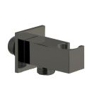 APPLIQUE PRISE D'EAU CARRE CHROME NOIR