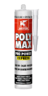 Colle de montage sans solvants - POLY MAX® PRO POWER EXPRESS crystal clear - cartouche de 300g
