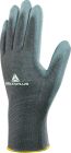 Gants tricot 100% polyester - paume enduite PU - jauge 13 Gris T9