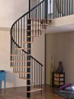 KAPPA ESCALIER SPIRALE HÊTRE LAMELLE VERNIS NATUREL Ø 140CM 12 MARCHES
