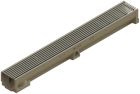 Caniveau en béton polymère avec grille fil inox 316L - SELF 100 - long. 1m x larg. 100mm x haut. 95mm - classe A15