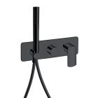 MITIGEUR DOUCHE MURAL PROFILO ENCASTRE 3 SORTIES METAL BROSSE
