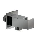 APPLIQUE PRISE D'EAU CARRE METAL BROSSE