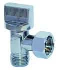 Robinet chromé de chasse 1/4 tour équerre MF12x17