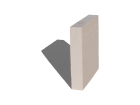 Dalle réfractaire blanche - long. 33 cm x larg. 33 cm x ep. 6 cm