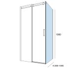 Paroi de douche - HELSINKI côte fixe Sérigraphie 800 - 1000 x 1950 mm
