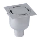 siphon de sol inox sort.Vert GE50mm 100x100 ø40 mm trous oblongs verrouillé microbillé 3 Kn