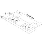 Plan de toilette COMPAKT 46 de 2001 à 2500 mm. avec deux grandes vasques intégré