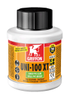 Colle PVC rigide thixotrope sans THF - UNI-100® XT transparent - bidon avec pinceau goupillon 250ml