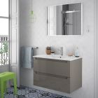 Meuble MONTERREY 800 2 tiroirs métalliques TAUPE BRILLANT 797 x 540 x 450 mm