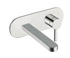 lavabo mural unic avec plaque bec 18.5 cm + up&down chrome ex uc27651
