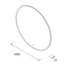 Miroir GLOBE 1000 circulaire avec lumière led,sensor (20 W.- 5700ºK) IP44 OR Ø 1000 mm