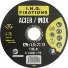 DISQUE ABRASIF ACIER / INOX  Ø125 X 1 Minibox 10 Btes 