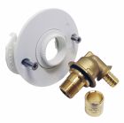 Fixoplac pour installer un robinet de wc sur plaque de platre alvéolaire, raccord coudé Male 12/17, pour PER 12, à glissement
