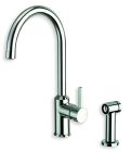 Mitigeur d'évier PREMIUM douchette latérale extractible - chromé