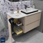 Coquette ALLIANCE 300 réversible 1 porte arrondie ouverture push MACCHIATO 300 x 540 x 450 mm