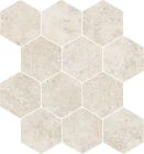 GRES CERAME - LST ESAGONA CIRCLE RAW WHITE