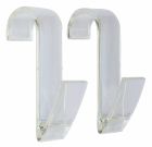 SRDT - Lot de 2 crochets pour sèche serviette tube rond transparent