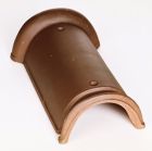 Faîtière ardoisée à emboîtement universelle terre cuite Vieilli surface - long. 44,5 cm