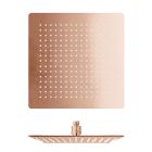 POMME DE DOUCHE SANDWICH INOX CARRE OR ROSE BROSSE