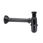 SIPHON BOUTEILLE POUR LAVABO CHROME NOIR BROSSE