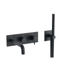 facade triverde bain douche mural 2 sorties chrome noir bros ex tv108