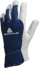 Gants tout fleur chèvre - dos toile Naturel - Bleu T9
