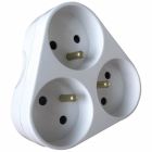 TRIPLITE 2P+T TRIANGLE BLANC  VRAC